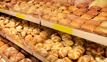 Bread in a supermarket