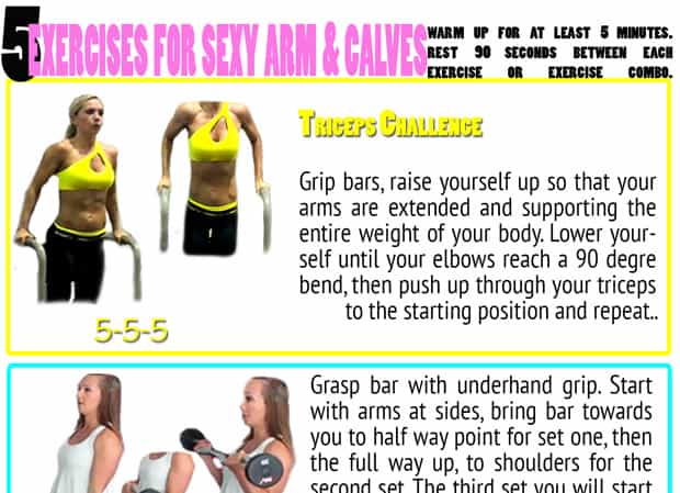 Workout Wednesday – Muscle Building Workout Video – Sexy Arm & Calf Workout