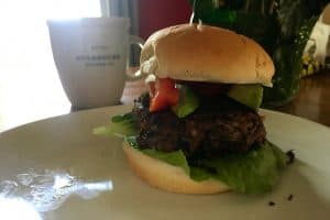 Veggie Burger on Plate