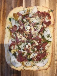 Gluten Free Prosciutto, Pear & Walnut Pizza